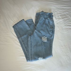 Paper bag waist jeans